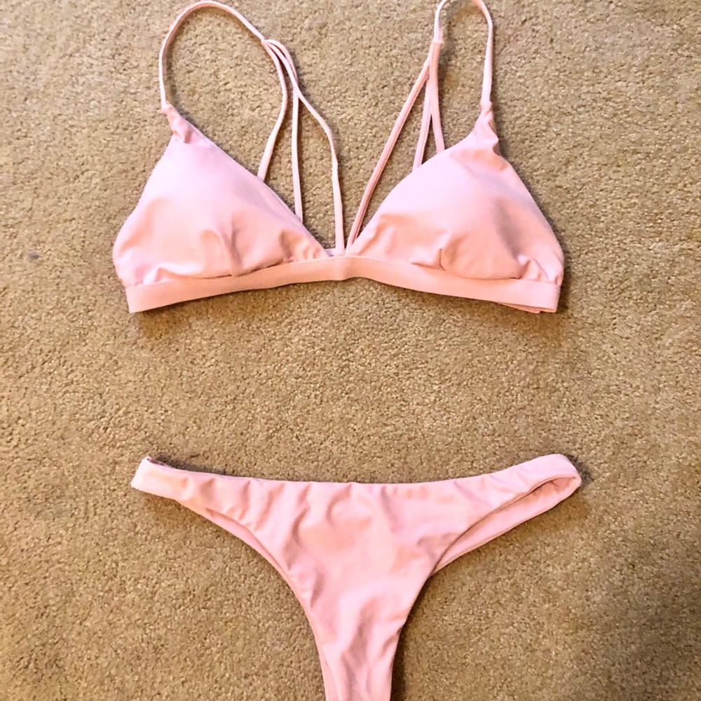 A light pink suit